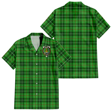 Galloway Tartan Hawaiian Shirt with Family Crest