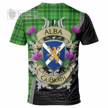 Tartan Vibes Clothing Galloway Tartan Family Crest T-Shirt Lion Rampant Royal Thistle Shield Celtic Inspired