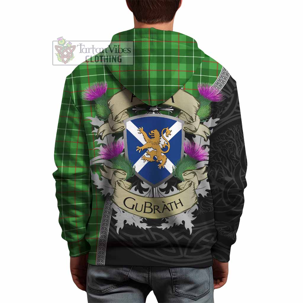 Tartan Vibes Clothing Galloway Tartan Family Crest Hoodie Lion Rampant Royal Thistle Shield Celtic Inspired