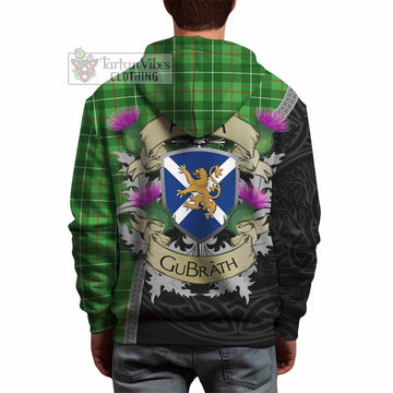 Tartan Vibes Clothing Galloway Tartan Family Crest Hoodie Lion Rampant Royal Thistle Shield Celtic Inspired