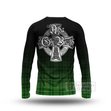 Tartan Vibes Clothing Galloway Tartan Long Sleeve T-Shirt Featuring Alba Gu Brath Family Crest Celtic Inspired