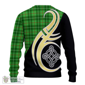 Galloway Tartan Knitted Sweater with Family Crest and Celtic Symbol Style - Tartan Vibes Clothing