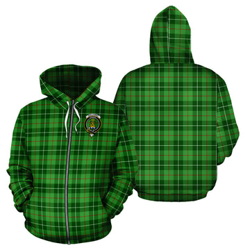 Galloway Tartan Hoodie with Family Crest