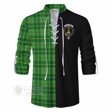 Tartan Vibes Clothing Galloway Tartan Ghillie Kilt Shirt with Family Crest and Half Of Me Style