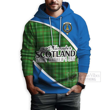 Tartan Vibes Clothing Galloway Family Crest Tartan Hoodie Celebrate Saint Andrew's Day in Style