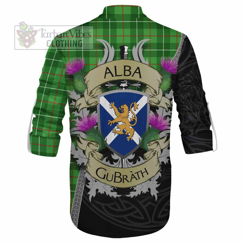 Tartan Vibes Clothing Galloway Tartan Family Crest Ghillie Kilt Shirt Lion Rampant Royal Thistle Shield Celtic Inspired