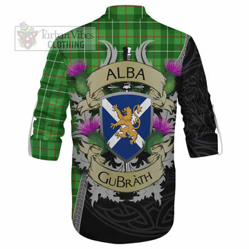 Tartan Vibes Clothing Galloway Tartan Family Crest Ghillie Kilt Shirt Lion Rampant Royal Thistle Shield Celtic Inspired