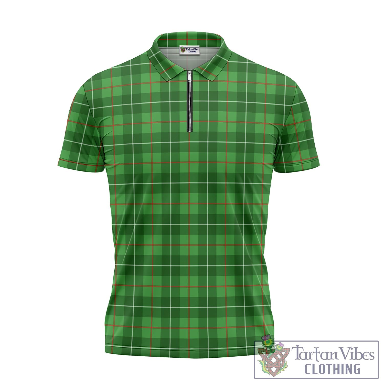 Tartan Vibes Clothing Galloway Tartan Zipper Polo Shirt