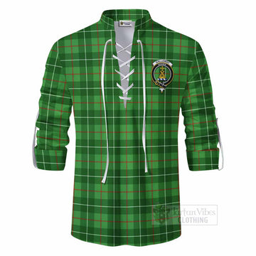 Tartan Vibes Clothing Galloway Tartan Ghillie Kilt Shirt with Family Crest DNA In Me Style