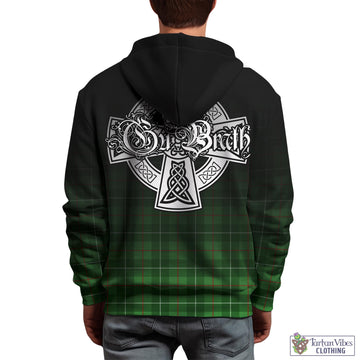 Galloway Tartan Hoodie Featuring Alba Gu Brath Family Crest Celtic Inspired