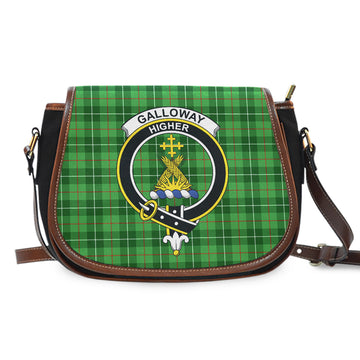 Galloway Tartan Saddle Bag with Family Crest