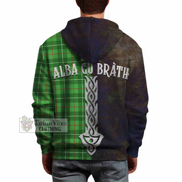 Galloway Tartan Family Crest Hoodie Alba Gu Brath Be Brave Lion Ancient Style