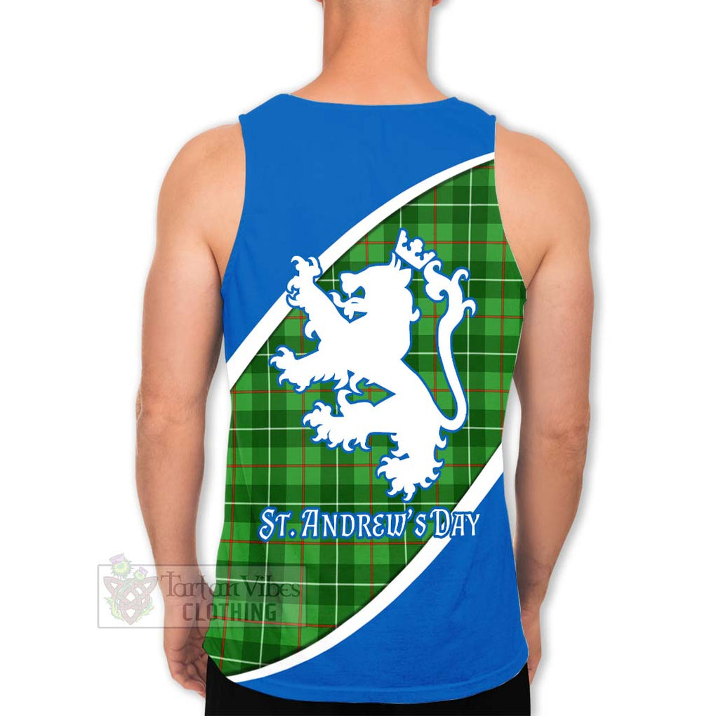 Tartan Vibes Clothing Galloway Family Crest Tartan Men's Tank Top Celebrate Saint Andrew's Day in Style