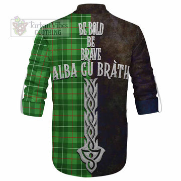 Galloway Tartan Family Crest Ghillie Kilt Shirt Alba Gu Brath Be Brave Lion Ancient Style
