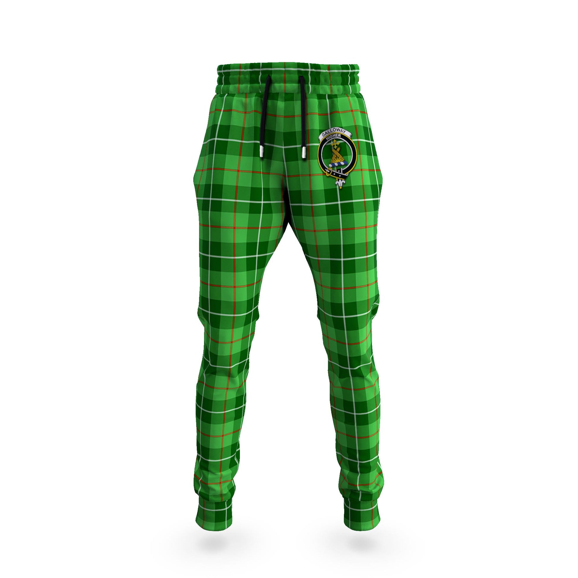 Galloway Tartan Joggers Pants with Family Crest 5XL - Tartan Vibes Clothing