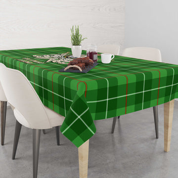 Galloway Tartan Tablecloth with Clan Crest and the Golden Sword of Courageous Legacy