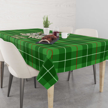 Tartan Vibes Clothing Galloway Tartan Tablecloth with Clan Crest and the Golden Sword of Courageous Legacy