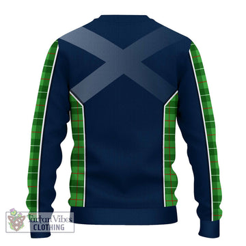 Galloway Tartan Knitted Sweater with Family Crest and Lion Rampant Vibes Sport Style - Tartan Vibes Clothing