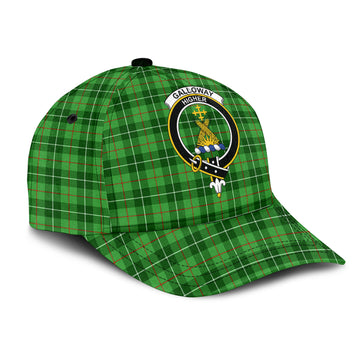 Galloway Tartan Classic Cap with Family Crest