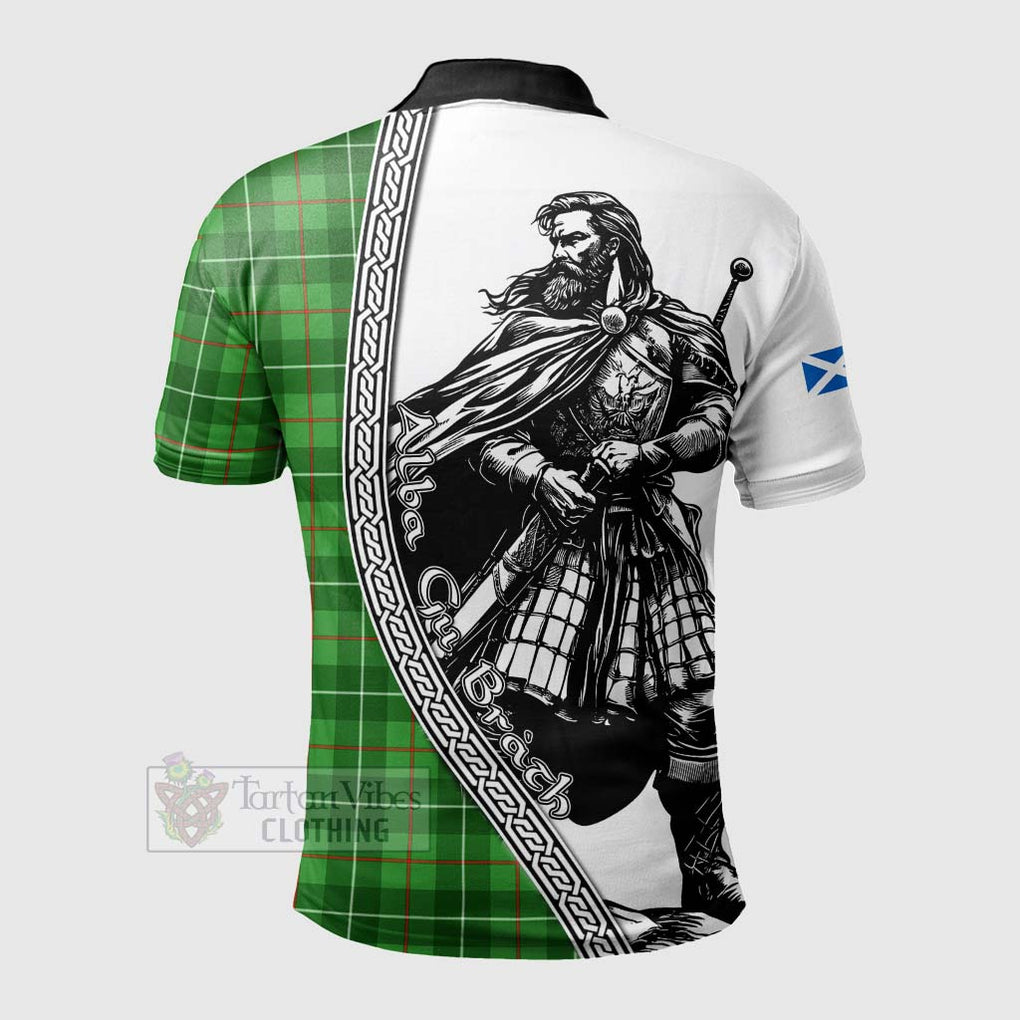 Tartan Vibes Clothing Galloway Tartan Clan Crest Polo Shirt with Highlander Warrior Celtic Style