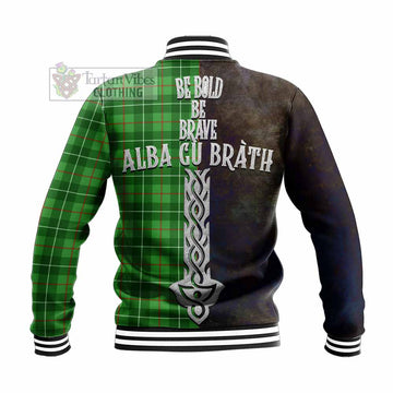 Galloway Tartan Family Crest Baseball Jacket Alba Gu Brath Be Brave Lion Ancient Style