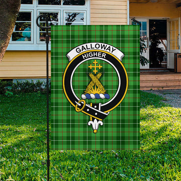 Galloway Tartan Garden Flag with Family Crest