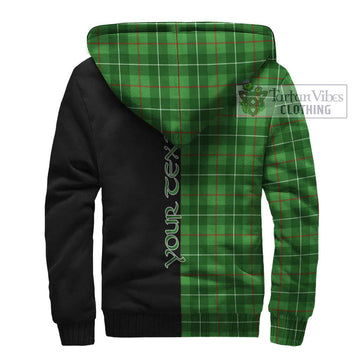 Galloway Tartan Sherpa Hoodie with Family Crest and Half Of Me Style