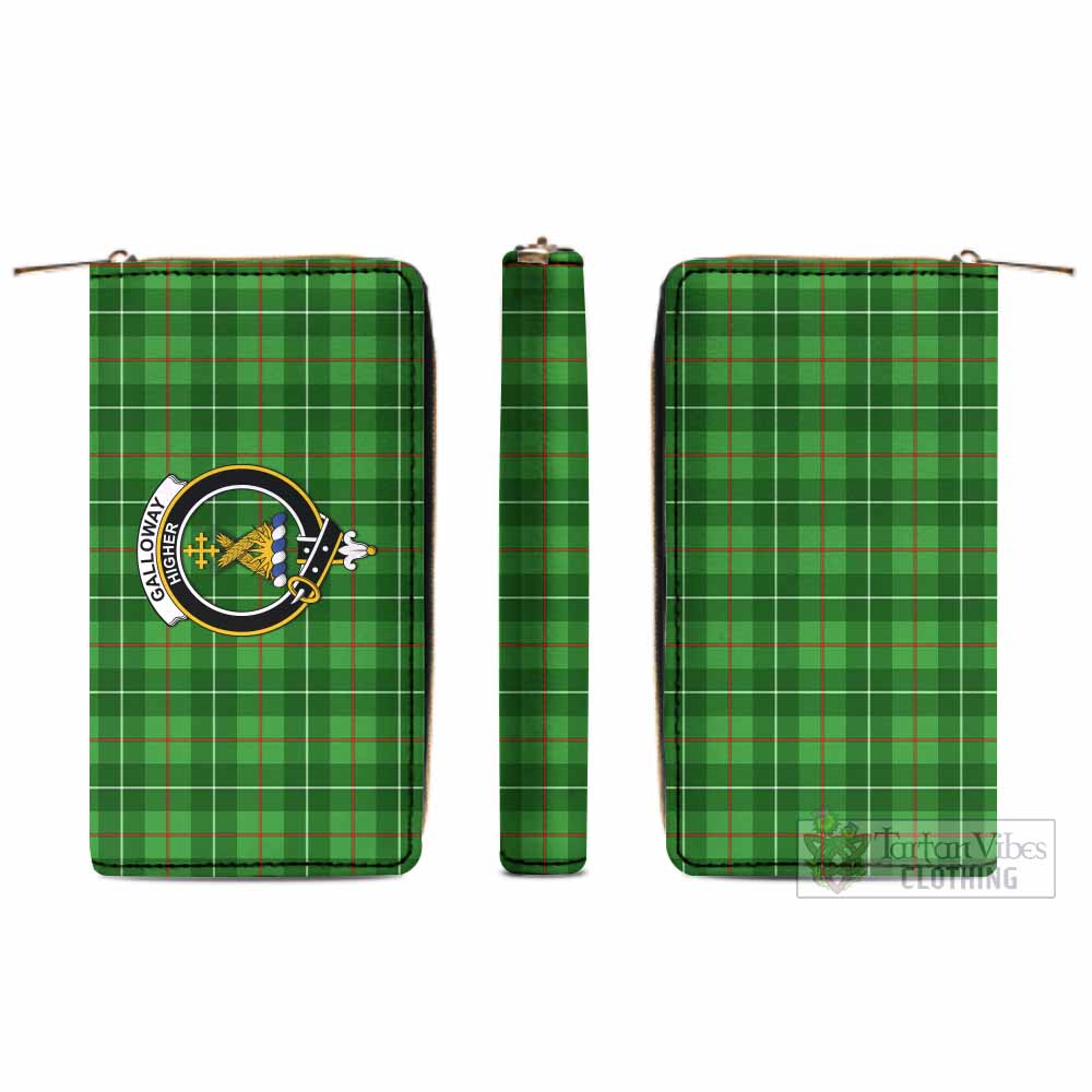 Tartan Vibes Clothing Galloway Tartan Women's Leather Wallet with Family Crest