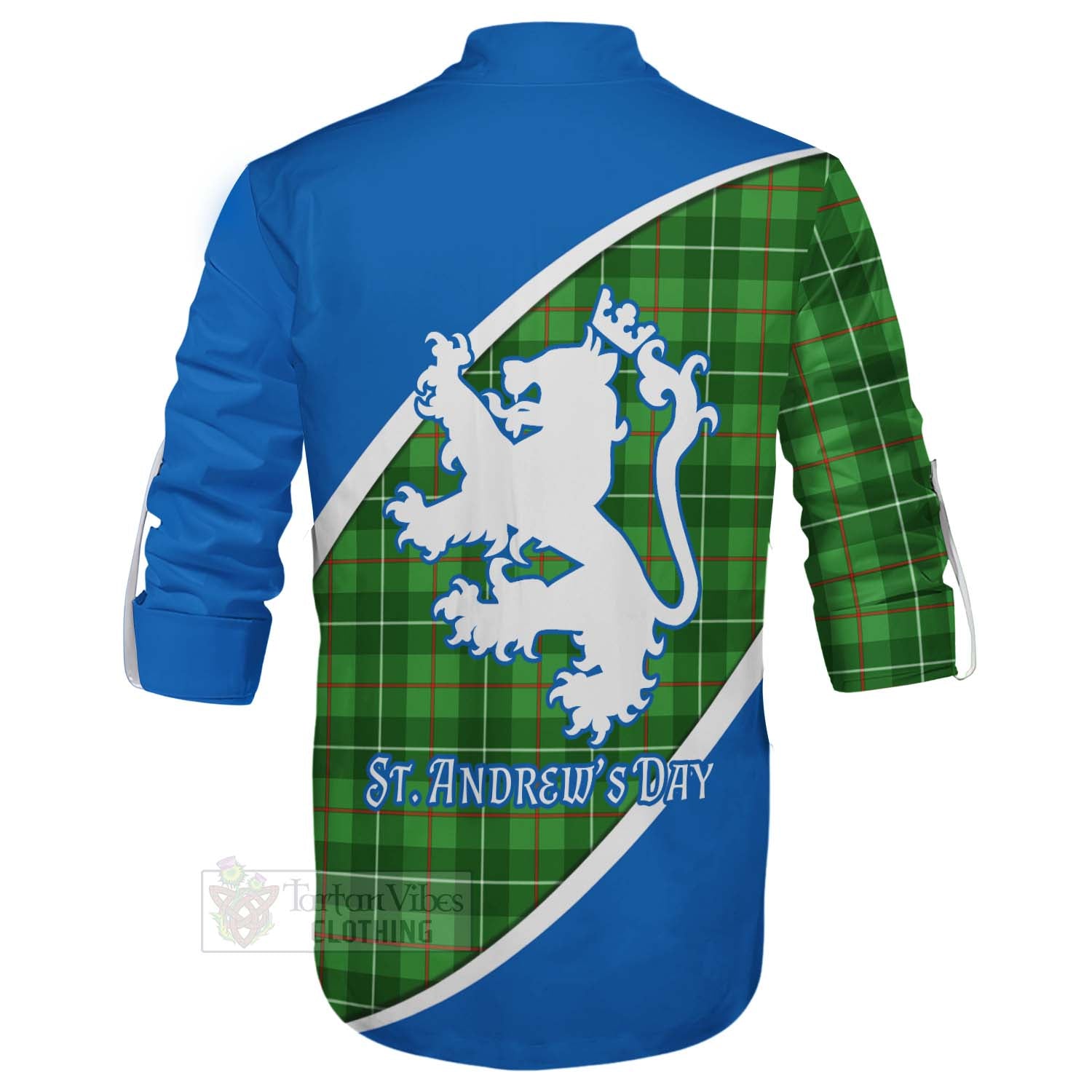Tartan Vibes Clothing Galloway Family Crest Tartan Ghillie Kilt Shirt Celebrate Saint Andrew's Day in Style