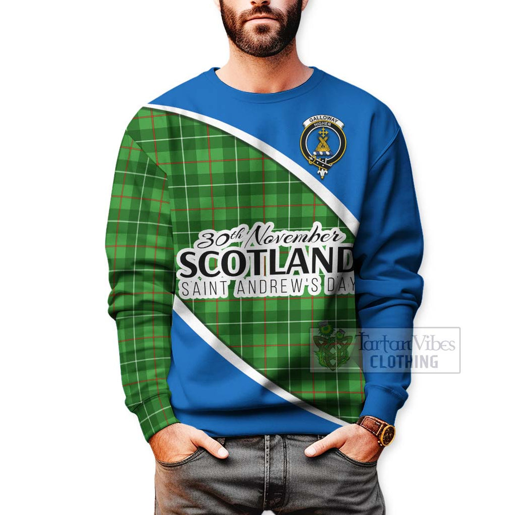 Tartan Vibes Clothing Galloway Family Crest Tartan Sweatshirt Celebrate Saint Andrew's Day in Style