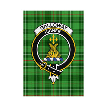 Galloway Tartan Garden Flag with Family Crest