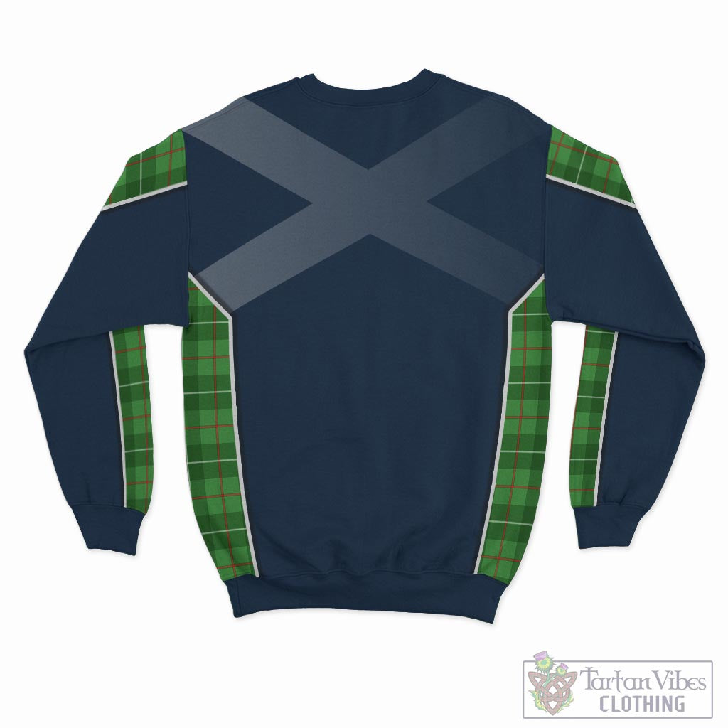 Tartan Vibes Clothing Galloway Tartan Sweatshirt with Family Crest and Scottish Thistle Vibes Sport Style