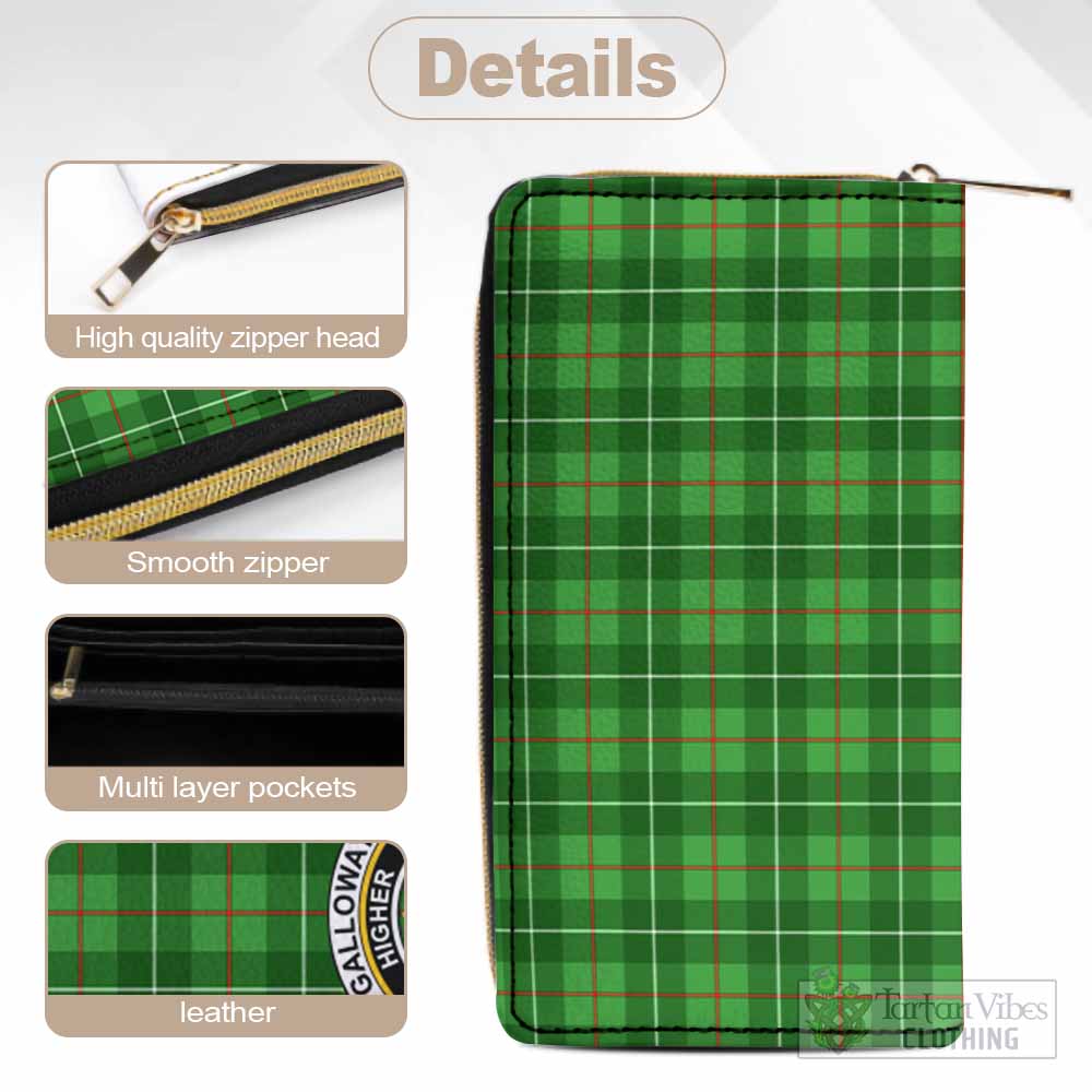 Tartan Vibes Clothing Galloway Tartan Women's Leather Wallet with Family Crest