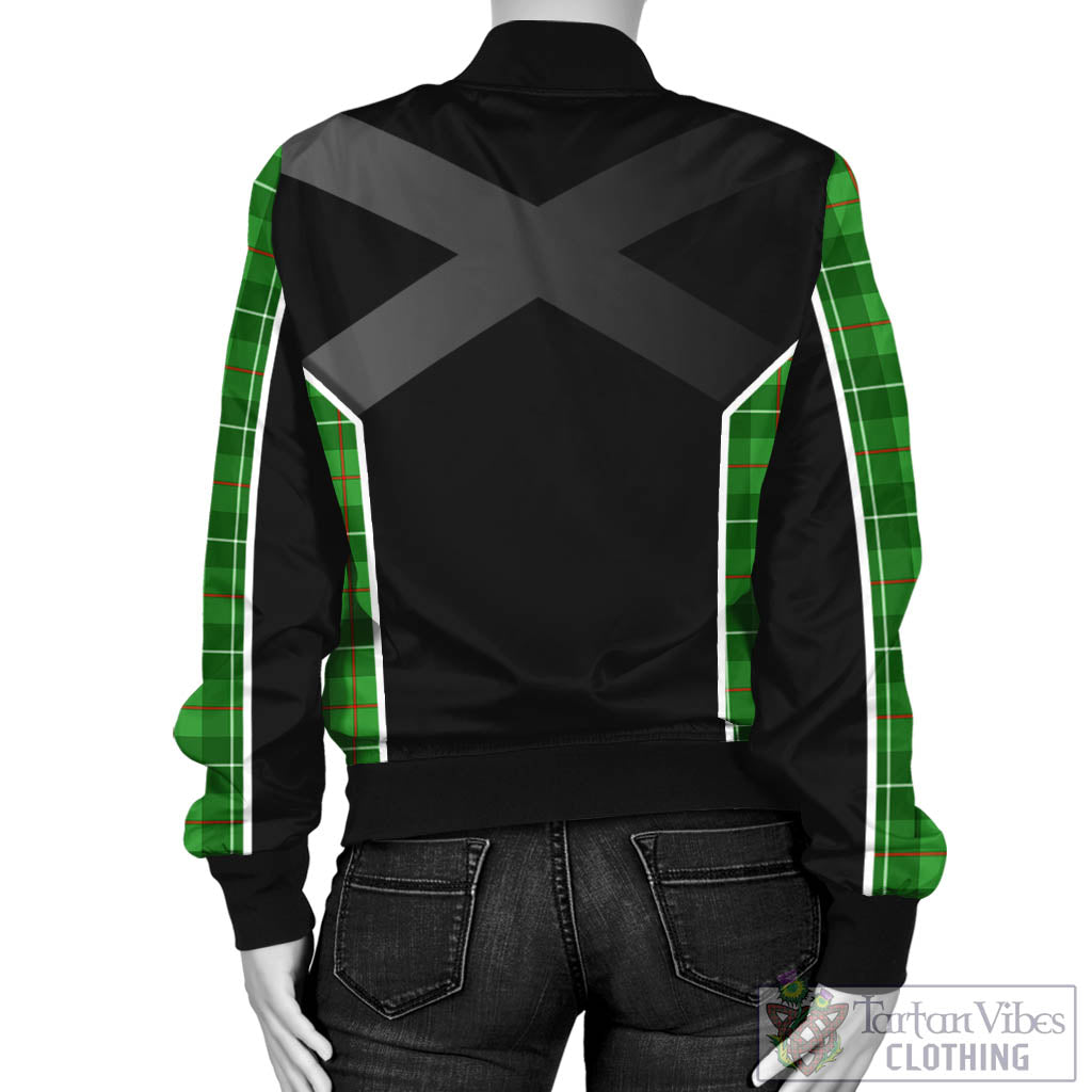 Galloway Tartan Bomber Jacket with Family Crest and Scottish Thistle Vibes Sport Style - Tartan Vibes Clothing