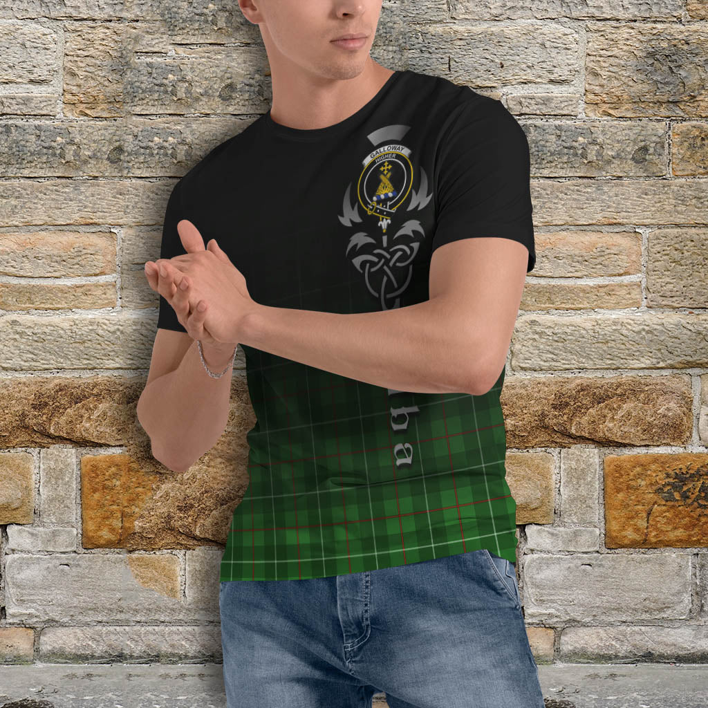 Tartan Vibes Clothing Galloway Tartan T-Shirt Featuring Alba Gu Brath Family Crest Celtic Inspired