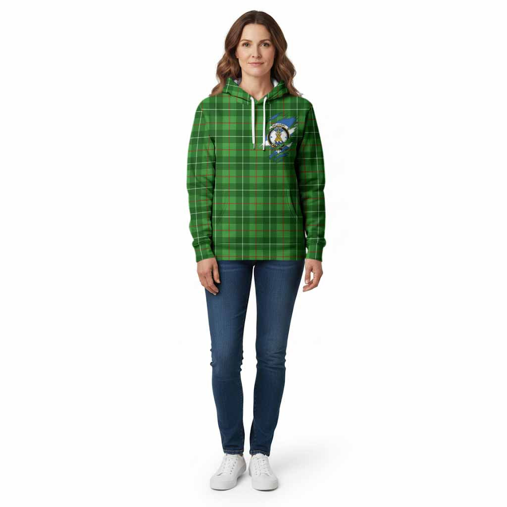 Galloway Clan Crest In Me Tartan Cotton Hoodie Scotland Flag Style