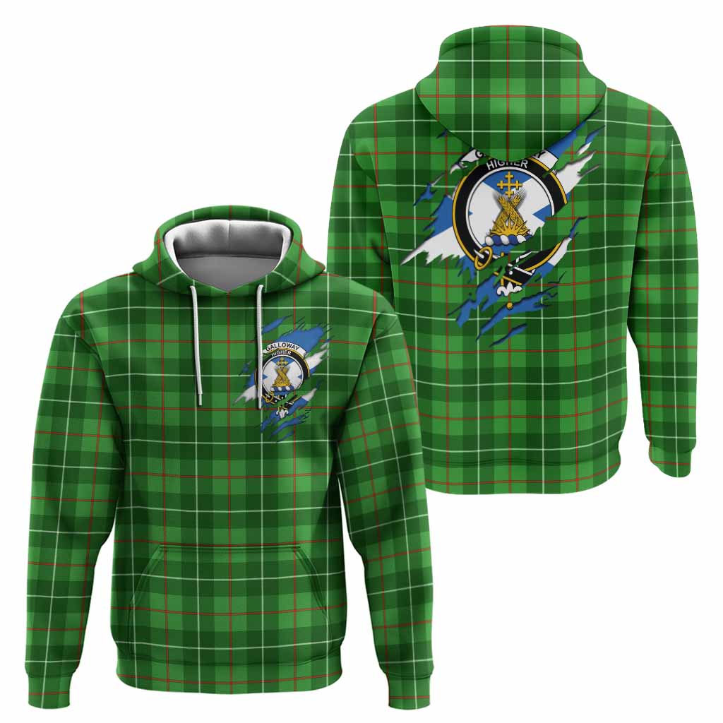 Galloway Clan Crest In Me Tartan Hoodie Scotland Flag Style