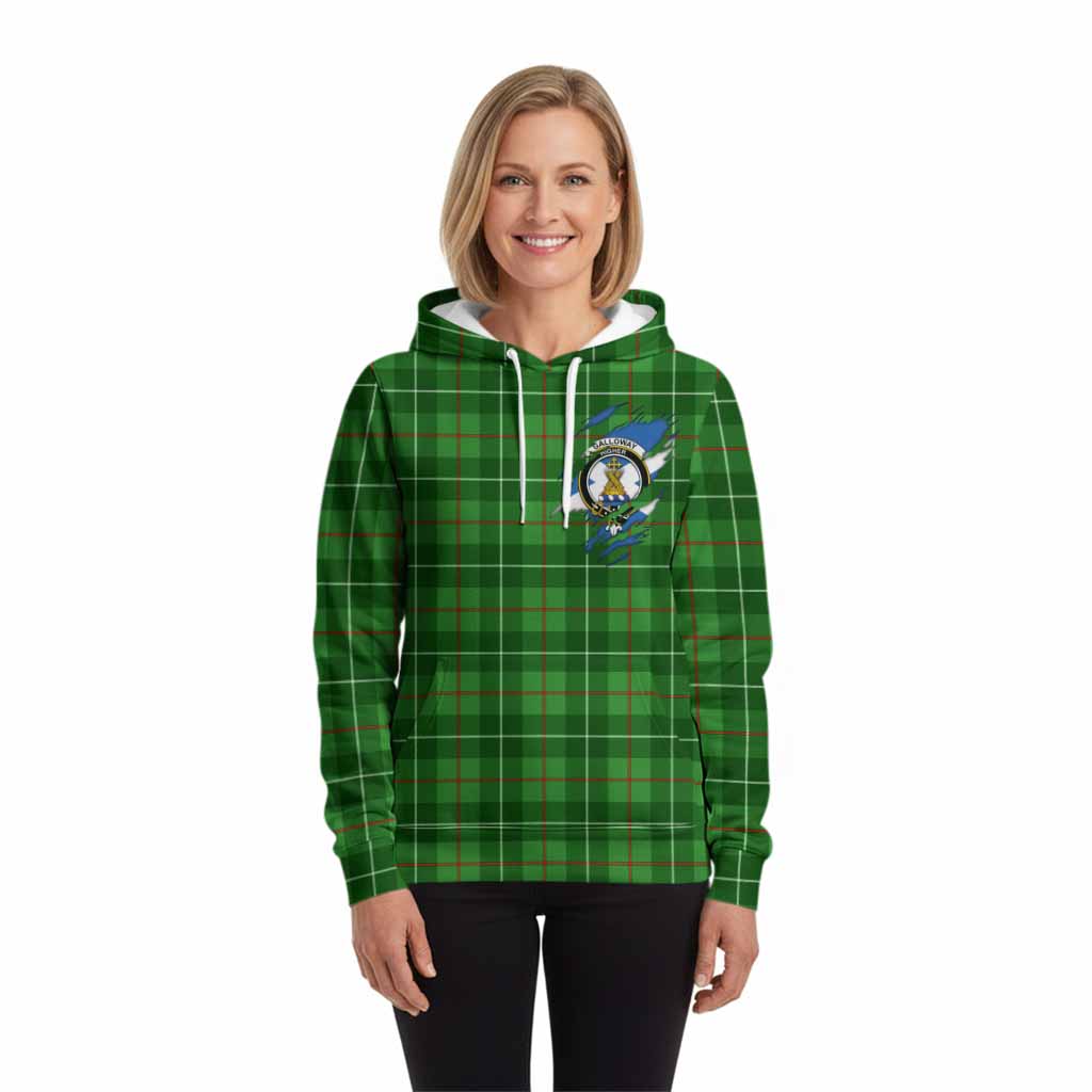 Galloway Clan Crest In Me Tartan Hoodie Scotland Flag Style