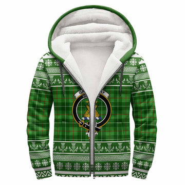 Galloway Clan Tartan Christmas Fleece Hoodie with Family Crest