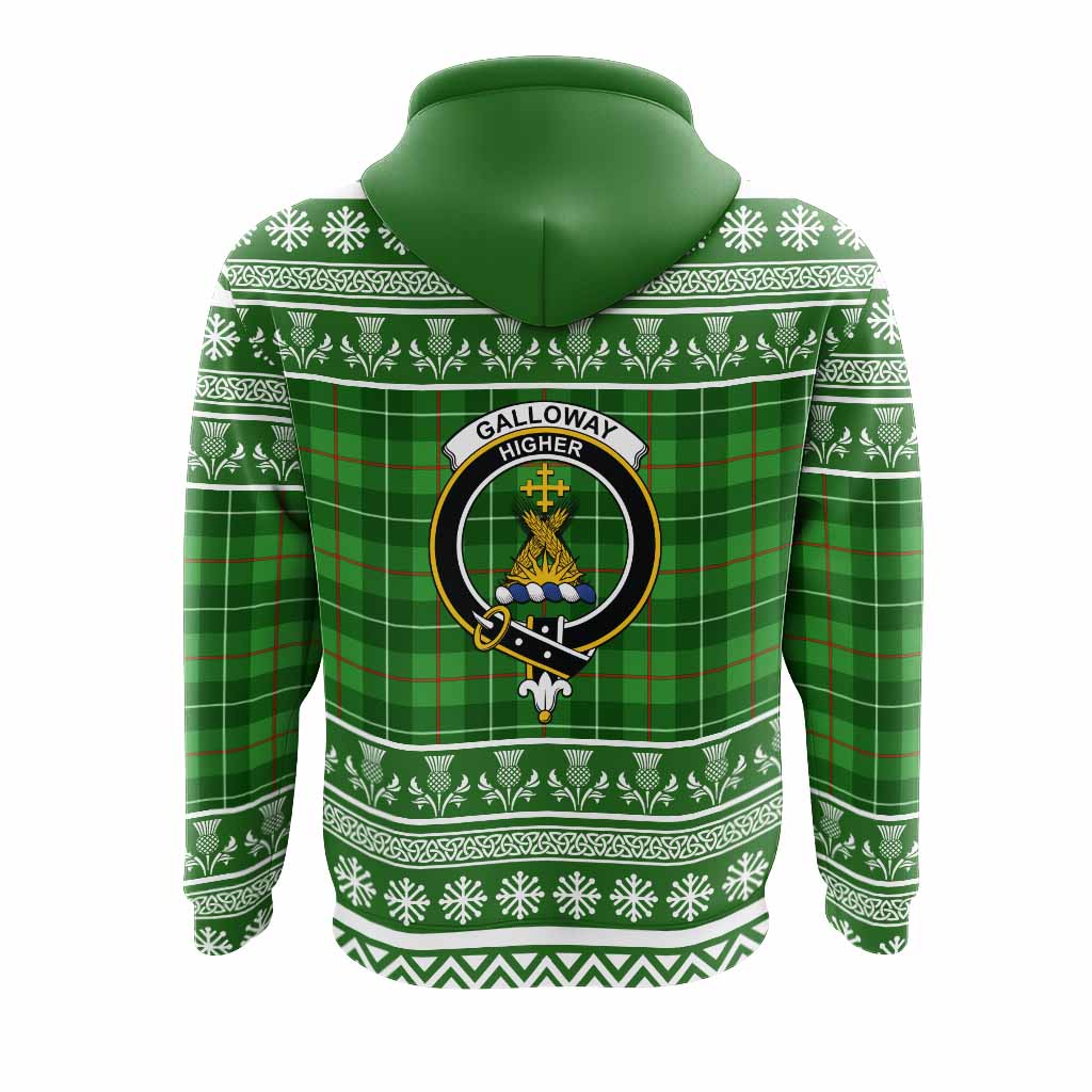 Galloway Clan Tartan Christmas Hoodie with Family Crest - Tartan Vibes Clothing