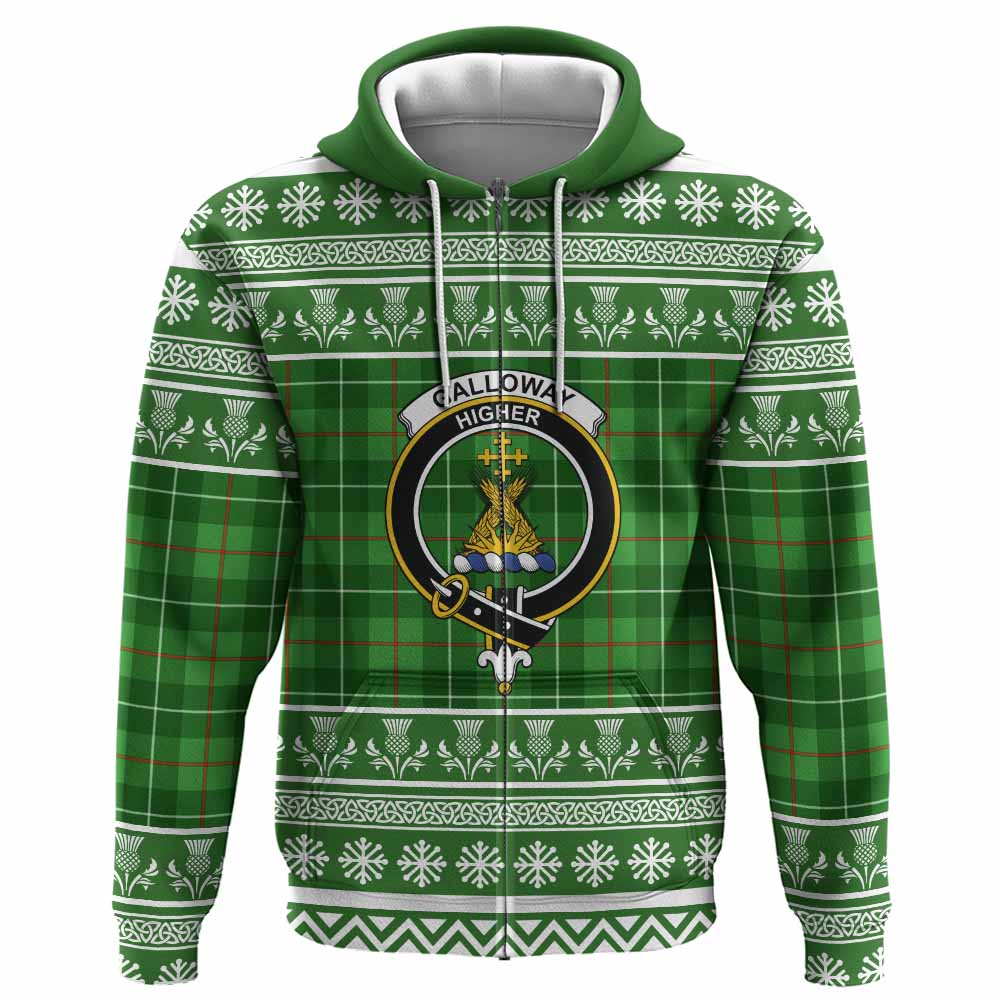 Galloway Clan Tartan Christmas Hoodie with Family Crest - Tartan Vibes Clothing