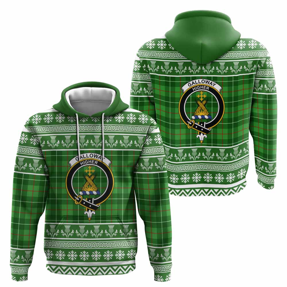 Galloway Clan Tartan Christmas Hoodie with Family Crest - Tartan Vibes Clothing