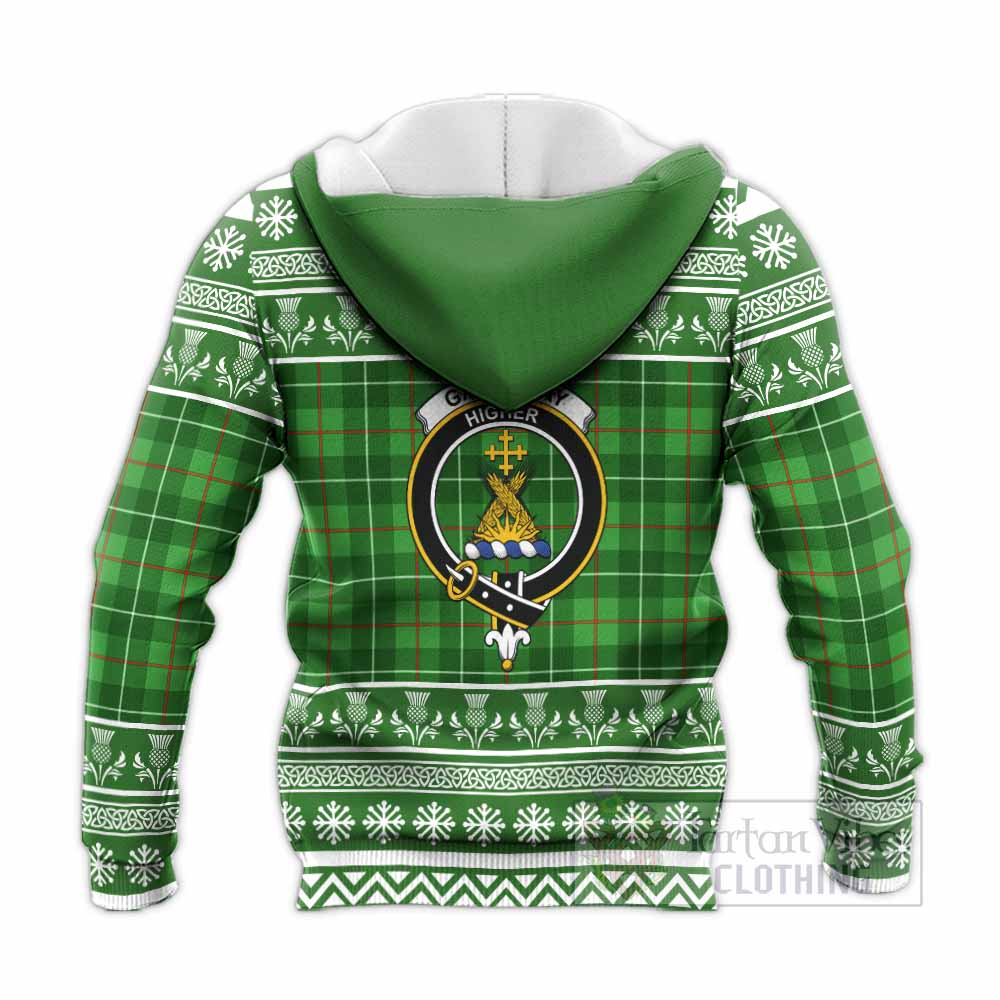 Galloway Clan Tartan Christmas Knitted Hoodie with Family Crest - Tartan Vibes Clothing
