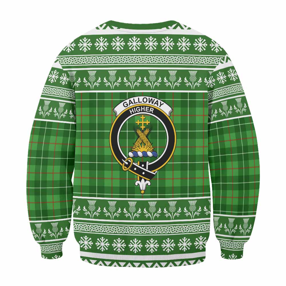 Galloway Clan Tartan Christmas Sweatshirt with Family Crest - Tartan Vibes Clothing