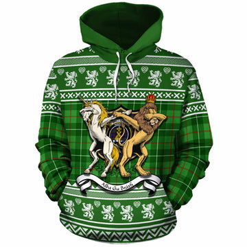 Galloway Clan Tartan Crest Christmas Cotton Hoodie Coat of Arms Funny Style