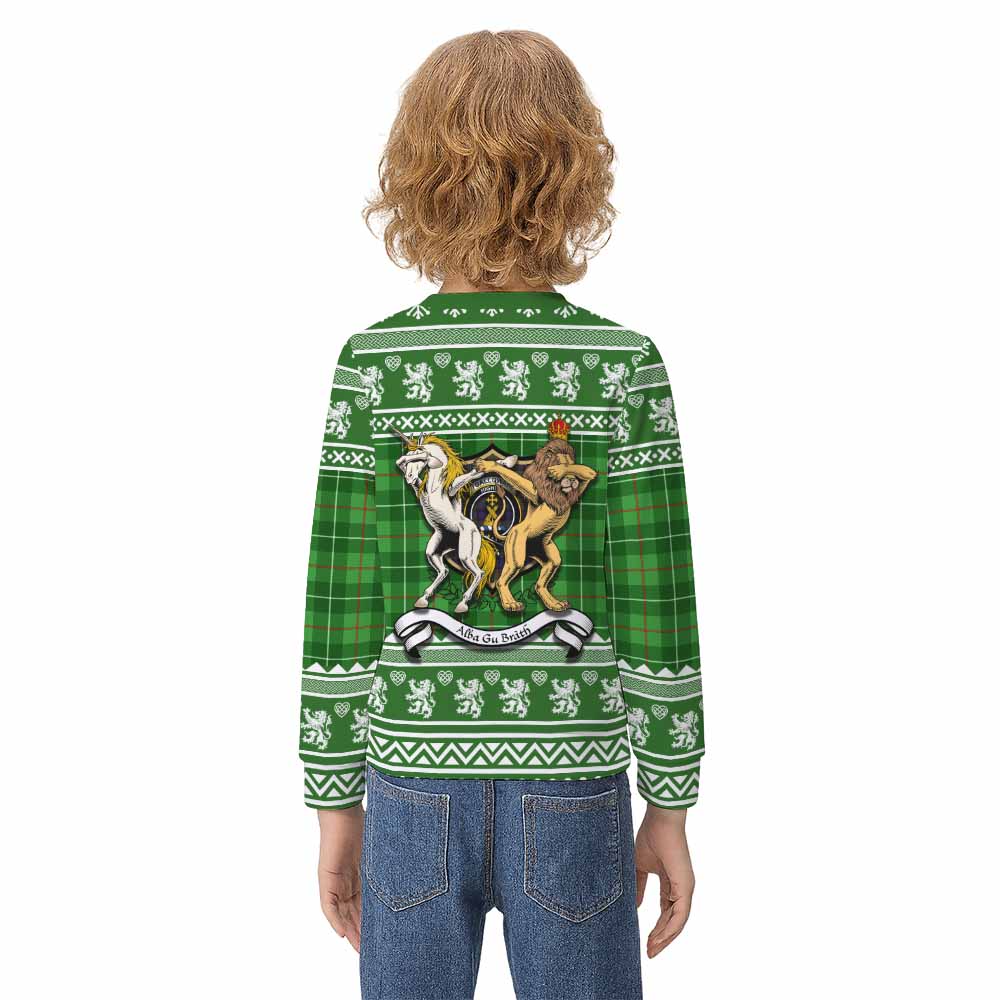 Galloway Clan Tartan Crest Christmas Kid Ugly Sweatshirt Coat of Arms Funny Style - Tartan Vibes Clothing