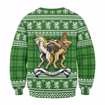 Galloway Clan Tartan Crest Christmas Sweatshirt Coat of Arms Funny Style