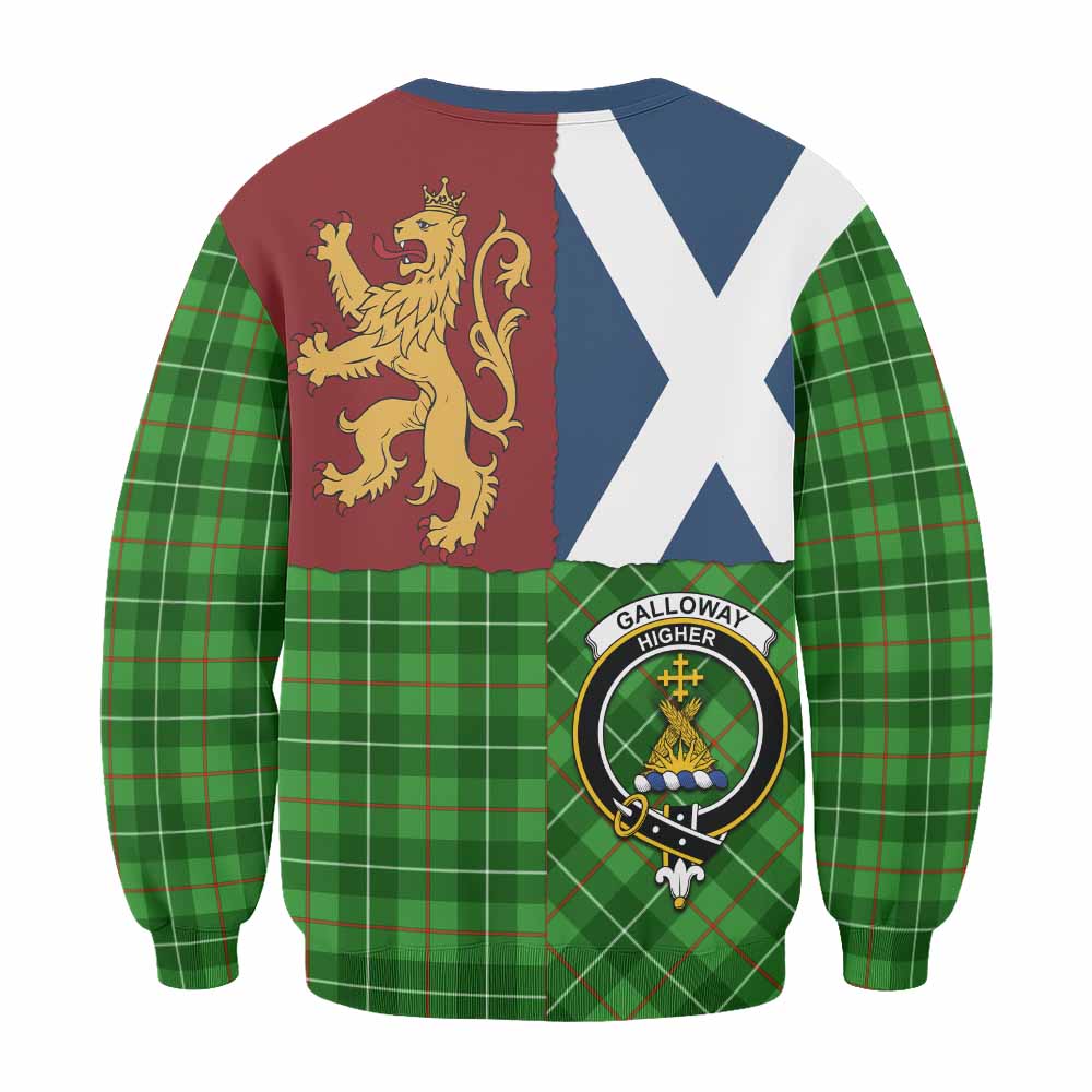 Galloway Crest Tartan Sweatshirt with Lion Rampant Saltire Style
