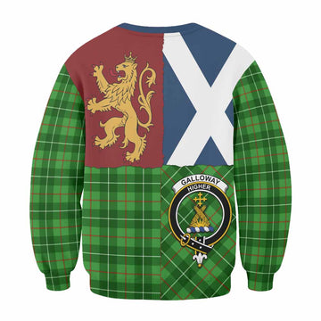 Galloway Crest Tartan Sweatshirt with Lion Rampant Saltire Style
