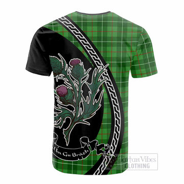 Galloway Family Crest Tartan Cotton T-shirt Alba Thistle Inspired